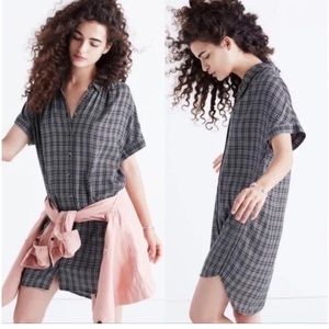 Madewell Central Shirt dress Thompson plaid